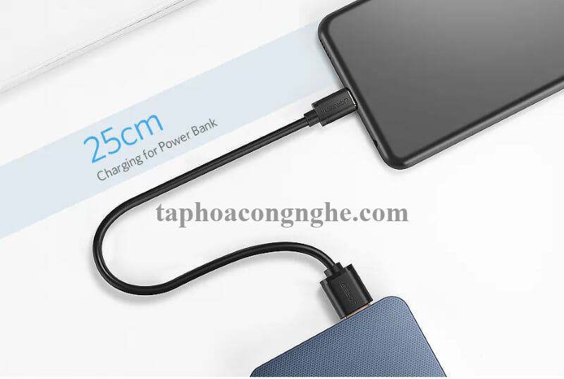 Ugreen 30162 3M màu đen Dây USB 2.0 sang Type-C truyền dữ liệu và sạc US141 30030162